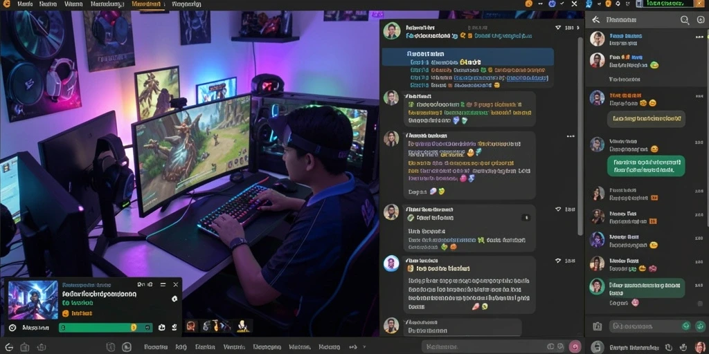 Screenshot yang menunjukkan interaksi antar pemain.